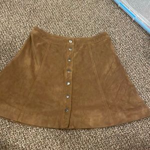 Abercrombie suede button down skirt